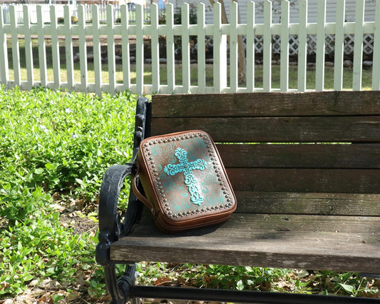 Western Style Embroidered Bible Covers for Women Men Bible Carrying Case Church Bag Bible Protective